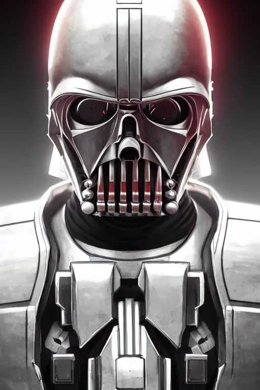 Image similar to T800 endoskeleton mixed with Darth lord Sith, RPG Reference, art by ilya kuvshinov, artgerm, Alphonse mucha, and Greg Rutkowski, Trending on Artstation, octane render, Insanely Detailed, 8k, HD