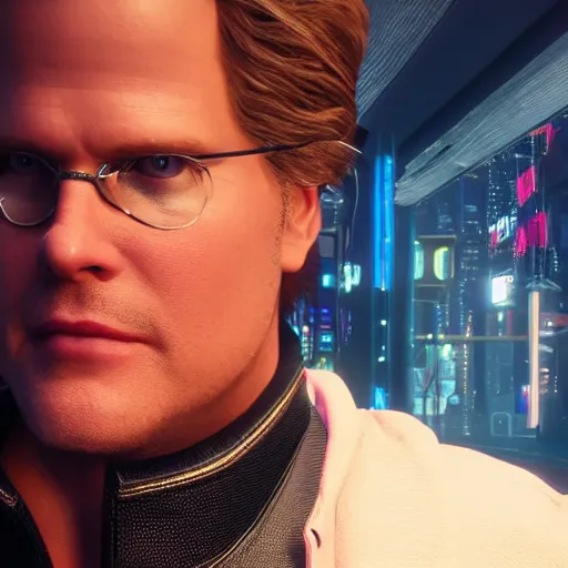 Prompt: cary elwes in cyberpunk 2 0 7 7, unreal engine 5 4 k, hyperdetailed photorealism