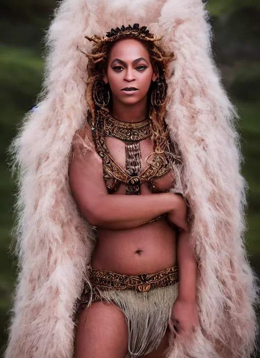 Prompt: photographic portrait of a stunningly beautiful renaissance beyonce with celtic tribal makeup in soft dreamy light at sunset, contemporary fashion shoot, by edward robert hughes, annie leibovitz and steve mccurry, david lazar, jimmy nelsson, breathtaking, 8 k resolution, extremely detailed, beautiful, establishing shot, artistic, hyperrealistic, beautiful face, octane render