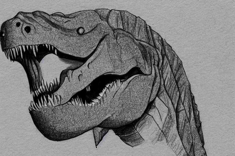 Image similar to how to draw a ( tyrannosaurus, t - rex, dinosaur )