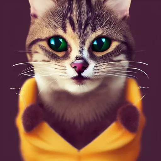 Image similar to cat theme logo, cat theme banner, cat design, a smiling cat, art photography style, trending on artstation, warm light, lovely and cute, fantasy art, 8 k resolution