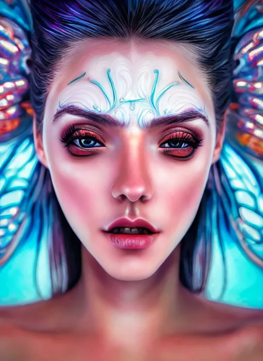Prompt: photo of a gorgeous young woman in the style of stefan kostic and david la chapelle, realistic, ahegao, sharp focus, 8 k high definition, 3 5 mm film photography, photo realistic, insanely detailed, intricate, elegant, art by stanley lau and artgerm