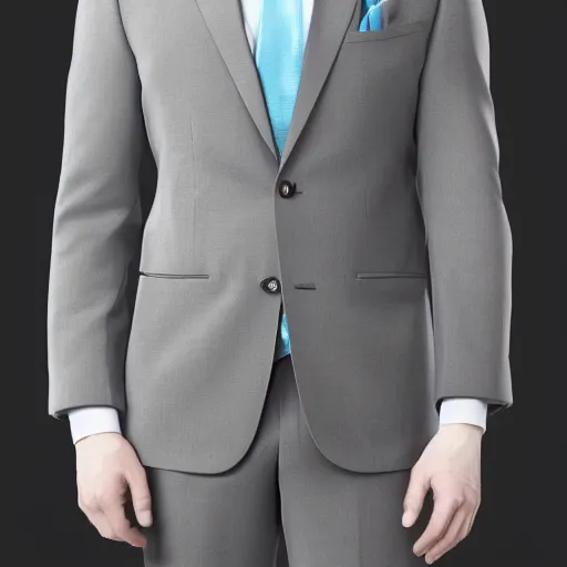 Image similar to minimalistic suit, 2d matte colors,