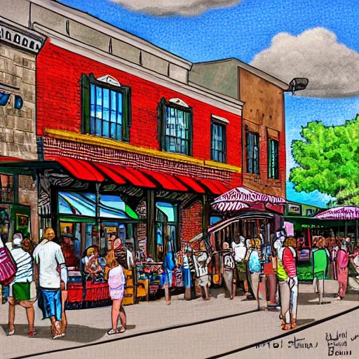 Image similar to Walton's five and dime, Bentonville Arkansas, digital art