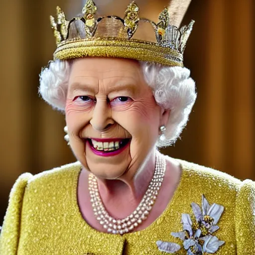 Image similar to queen of england elizabeth as a banana.