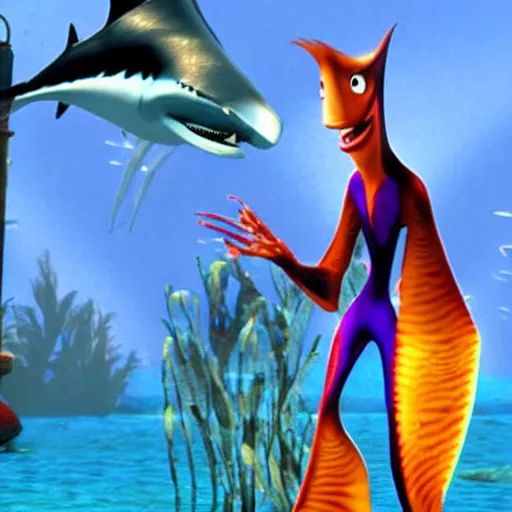 Prompt: clint eastwood in shark tale