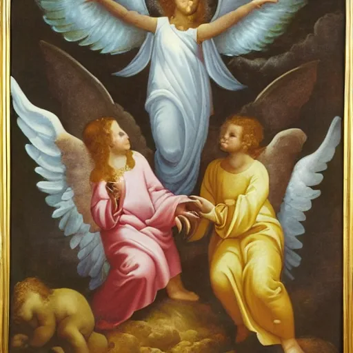 Prompt: painting of heaven and angels