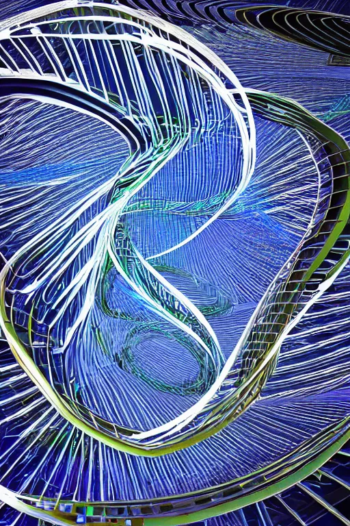 Prompt: dna helix, digital art