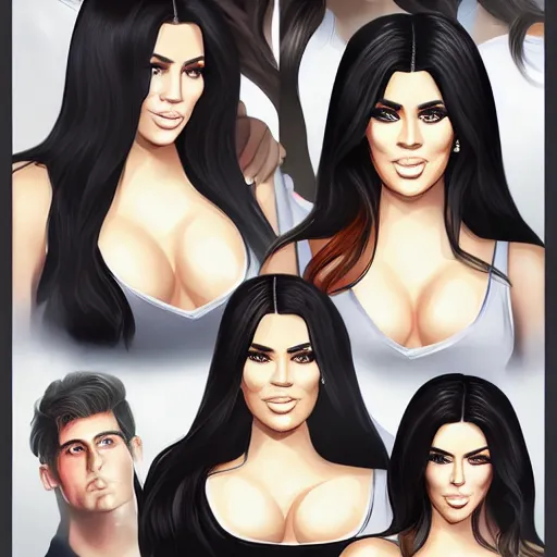 Image similar to The Kardashians asking for their credentials from the IT guys, ultra detailed, sharp focus, artstation, pixiv,