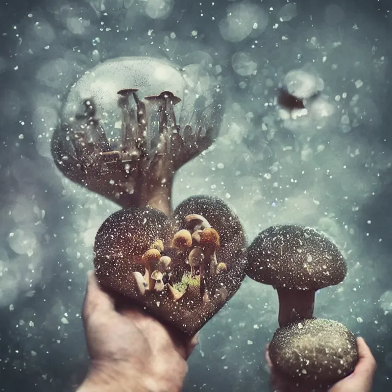 Image similar to double exposure of love, symbols of live, explosion, love is the most relevant theme, love is infinity, love is begin of all, 8 k resolution, artistic mode, artistic, trending on instagram, long exposure, love art, serious, fantasy and dreams vibes, mushrooms style and macro style, spawn, spruce vibes