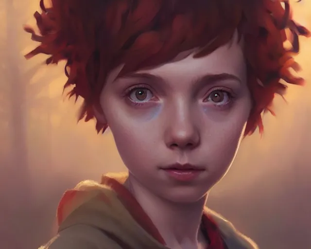 Image similar to highly detailed portrait of sophia lillis, in life is strange, stephen bliss, unreal engine, fantasy art by greg rutkowski, loish, rhads, ferdinand knab, makoto shinkai and lois van baarle, ilya kuvshinov, rossdraws, tom bagshaw, global illumination, radiant light, detailed and intricate environment