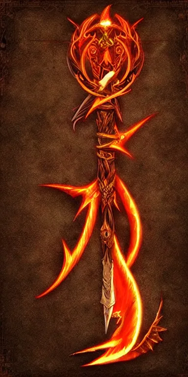 Image similar to draconic staff, dragon staff, glowing draconic staff, epic fantasy style art, fantasy epic digital art, epic fantasy weapon art