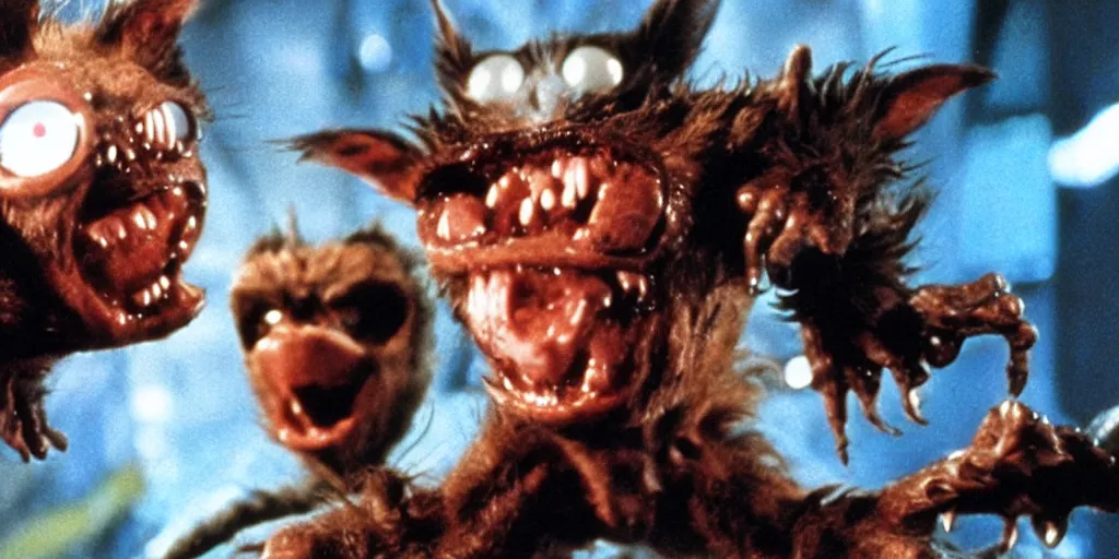 Image similar to frame from the avengers gremlins