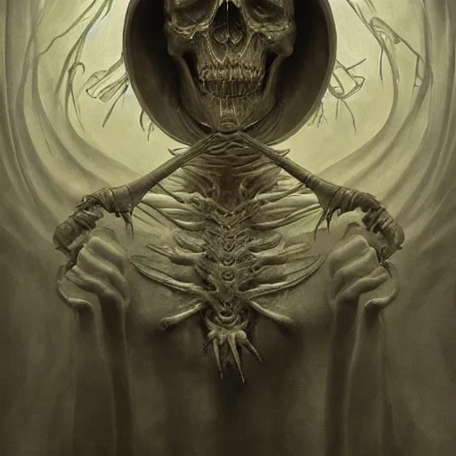 Image similar to death himself, physically accurate, moody dynamic lighting, very very intricate, very very elegant, highly detailed, digital painting, artstation, HR GIGER, Hieronymus Bosch, Francis Bacon, concept art, smooth, very beautiful, sharp focus, illustration, art by artgerm and greg rutkowski and alphonse mucha