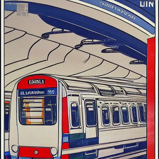 Image similar to London underground Tfl poster, detailed