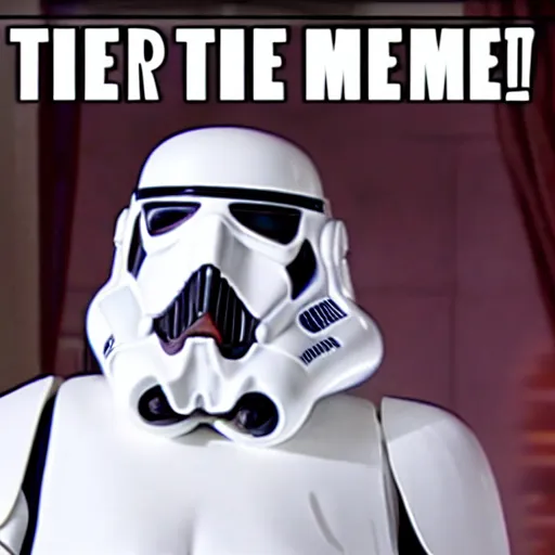 Image similar to Lord Palpatine laughs out loud with his stormtrooper friends meme