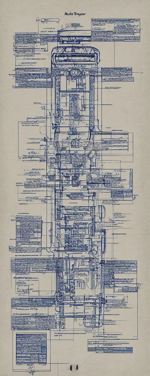 Prompt: blueprints for a time machine, extremely detailed, realistic information, legible text in english bold style, clear type