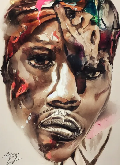 Prompt: ( ( ( ( ( beautiful painting of [ kanye west ], [ kanye west ] concept art, sci - fi illustration, airbrush watercolor painting [ cyberpunk ] ) ) ) ) ) by marlene dumas and archan nair [ hyperrealism ]!!!!!!!