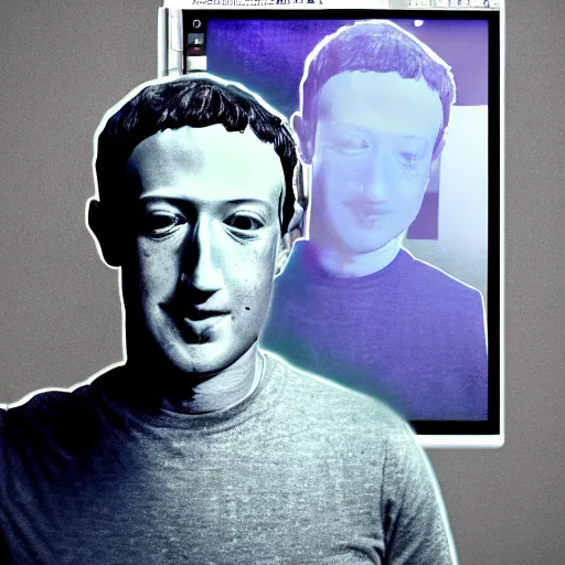 Prompt: mark zuckerberg takes over the world, artist interpretation, high fidelity, godlike, facebook, modern rendition