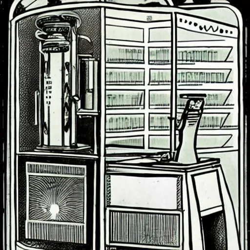 Image similar to plans for a mutoscope as drawn by thomas edison.