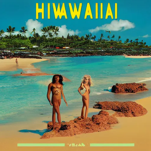 Prompt: hawaii part ii album cover