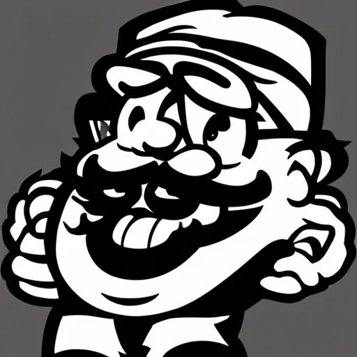 Image similar to wario in a cartoon art style