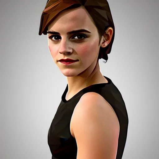 Image similar to Low poly emma watson