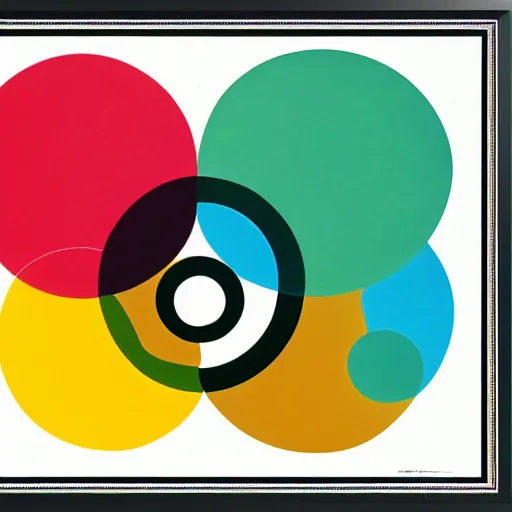 Image similar to graphic design poster by palefroi, elements in a composition, risoprint, color circles