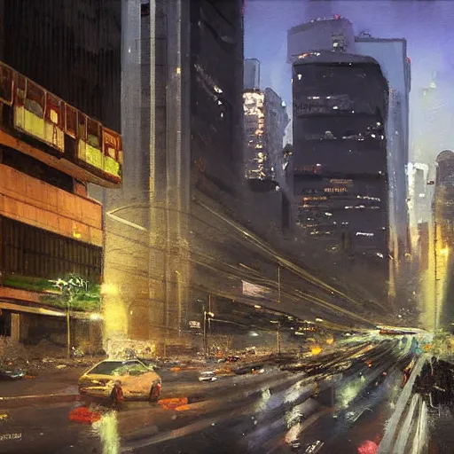 Image similar to Avenida Paulista painted by Greg Rutkowski