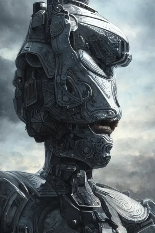 Prompt: ultra realist and ultra intricate detailed soft painting of a sci-fi armored male, from the waist up, porcelain skin, symmetry features, glowing blue eyes, sensual gloomy style, volumetric clouds, cyberpunk window overlooking earth in background, artstation, unreal render, depth of field