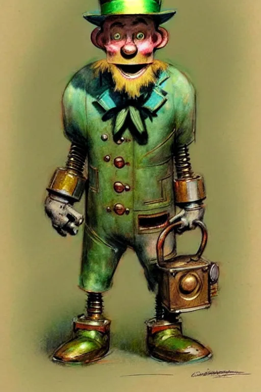 Prompt: ( ( ( ( ( 1 9 5 0 s robot leprechaun. muted colors. ) ) ) ) ) by jean - baptiste monge!!!!!!!!!!!!!!!!!!!!!!!!!!!!!!