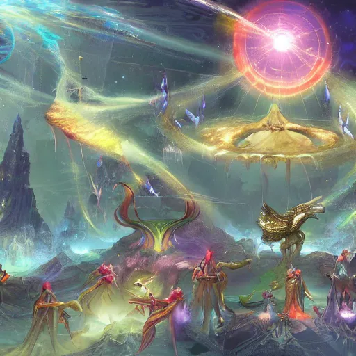 Image similar to fantasy cosmic concept art of the Universes child