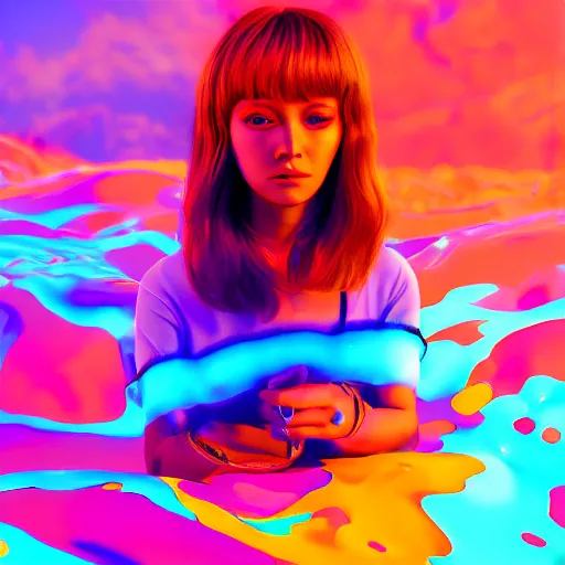 Image similar to psychedelic liquids people, colorful, cinematic, by wlop, by ilyu kuvshinov, super detailed, unreal engine 5, octane render, vfx, houdini, 8 k, super realistic