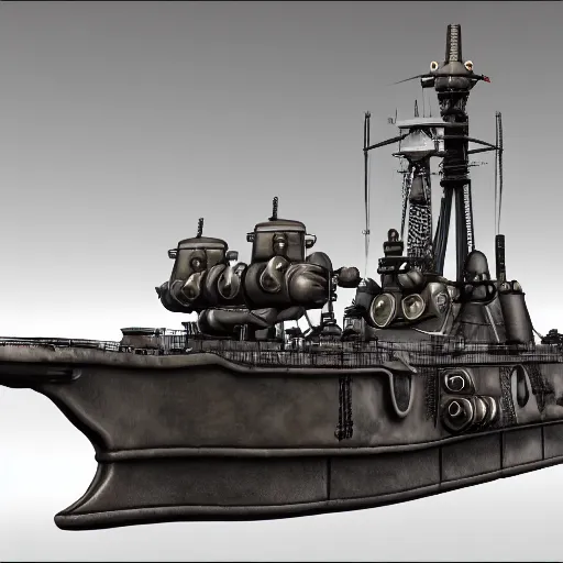 Image similar to steampunk battleship, super details, 4 k