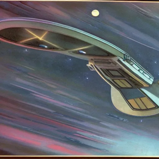 Prompt: Starship Enterprise, by Ralph MacQuarrie