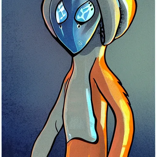 Image similar to design for a stop motion character with a manta ray head and arms attached by the back like a large blanket, alien, mutant, peaceful, art by tim shafer from his work on psychonauts by double fine, in collaboration with tim burton