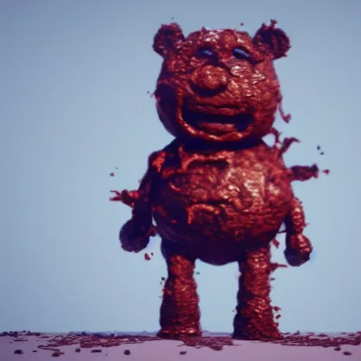 Prompt: little mr xi jinping covered in maggots by roger hargreaves and jim henson. rust, octane render, unreal engine