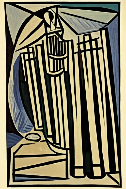 Prompt: pipe organ, by picasso