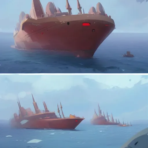 Prompt: goro fujita ilustration an invasion of giant ships attack the earth, characterized by cushart krenz, character art, sharp focus, highly detailed, artstation