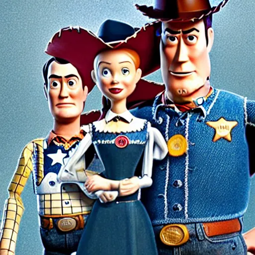 Prompt: american gothic in the style of toy story
