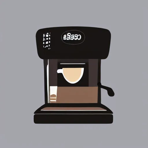Image similar to sketch of espresso machine in simplistic style