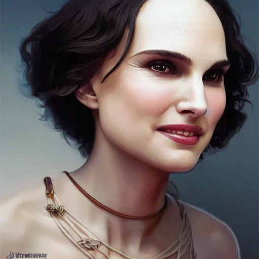 Prompt: anger hell evil smile, natalie portman and whoopie goldberg, intricate, elegant, highly detailed, digital painting, artstation, concept art, smooth, sharp focus, illustration, art by artgerm and greg rutkowski and alphonse mucha and william - adolphe bouguereau