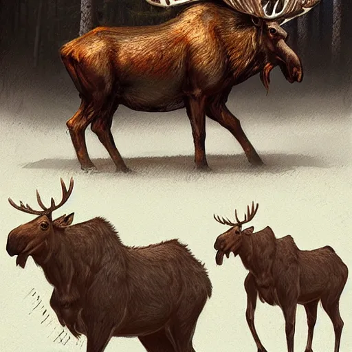 Image similar to moose animorph by greg rutkowski