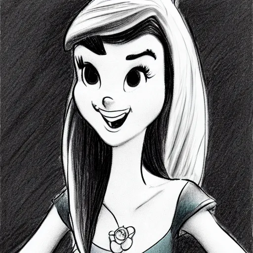 Image similar to milt kahl pencil sketch of victoria justice disney style