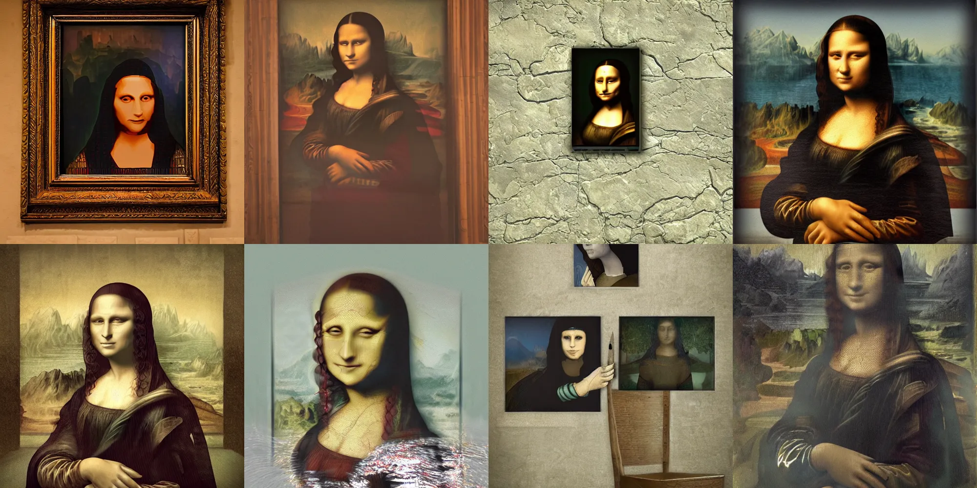 Prompt: the mona lisa in skyrim