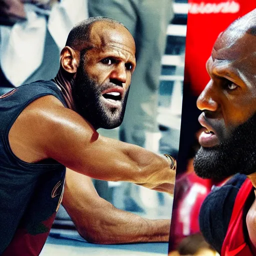 Prompt: Jason Statham as LeBron James