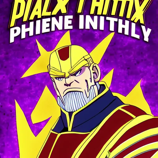 Prompt: Thanos in Phoenix Wright games