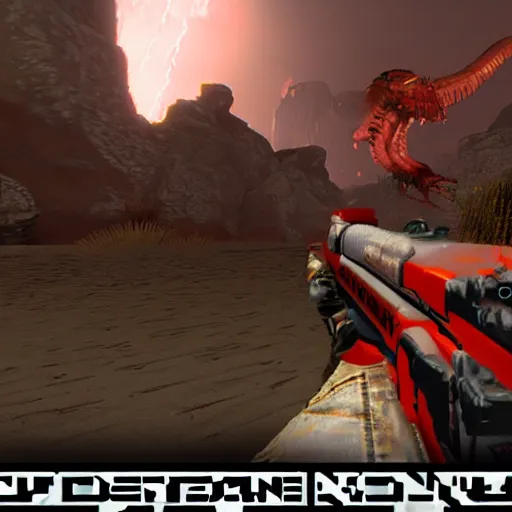 Prompt: Duane Johnson in Doom video game. Screenshot.