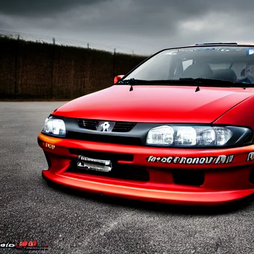 Peugeot 406 street racing a Nissan R-32 GTR, hyper | Stable Diffusion