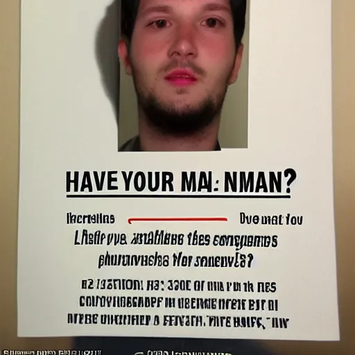 Image similar to have you seen this man